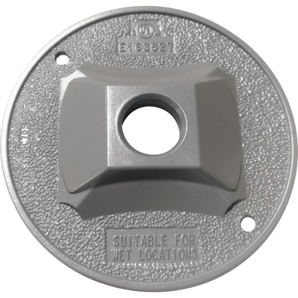 Southwire 1-Hole Round Aluminum Gray Weatherproof Cover WRC150-UPC