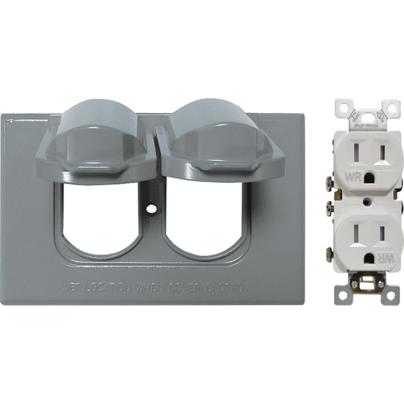 Southwire 1g Gry Hor Wrtrdpx Cover WCH1DUP-15A-UPC