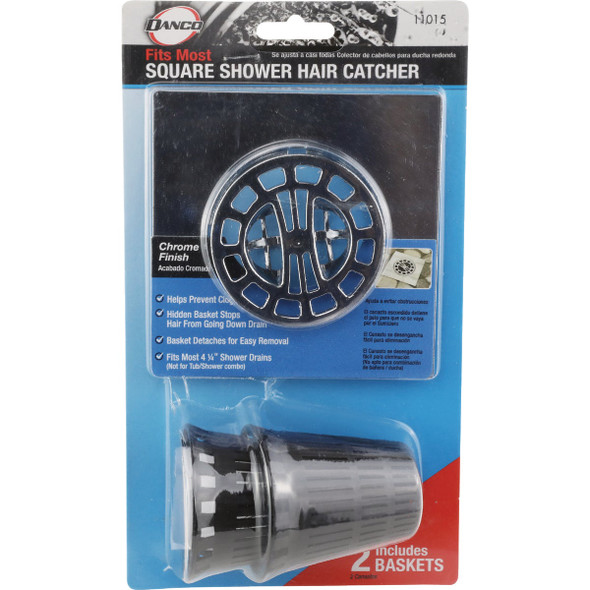 Danco Chrome Square Hair Catcher For Shower Drain