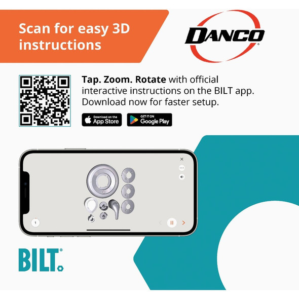 Danco Moen Lever and Knob Tub & Shower Trim Kit, Matte Black  9D00011083 483746