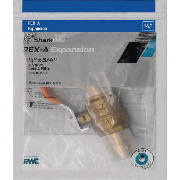 SharkBite 3-4 In. Brass PEX-A Ball Valve UAB22462LFA 484361