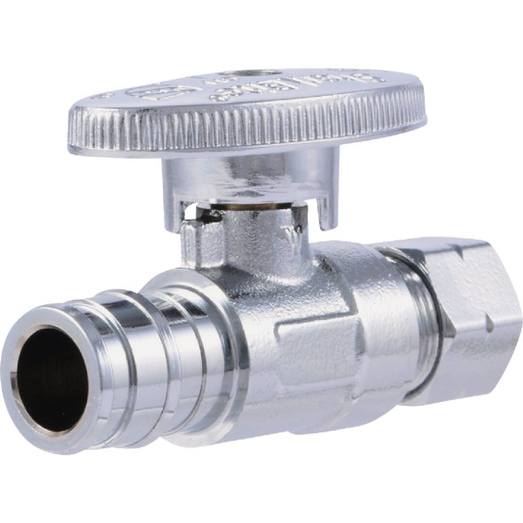 SharkBite 1/2 In. PEX-A x 3/8 In. Compression Straight Stop Valve UAB23057LFA