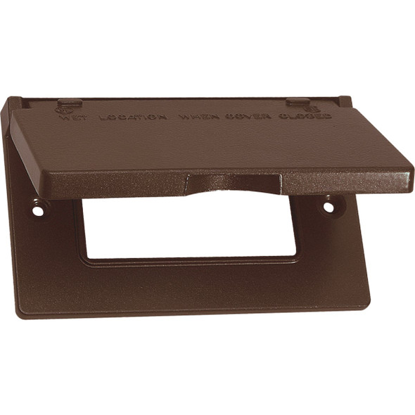 Southwire Single Gang Horizontal Bronze Weatherproof GFCI Cover WCH1GFIB-UPC