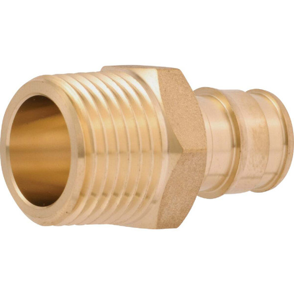 SharkBite 1/2 In. PEX-A x 1/2 In. MNPT Brass Adapter UAB120LFA
