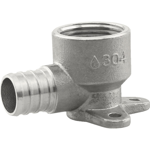 Plumbeeze 3/4 In. PEX x 3/4 In. Stainless Steel Drop Ear Elbow PE-PS-DE07