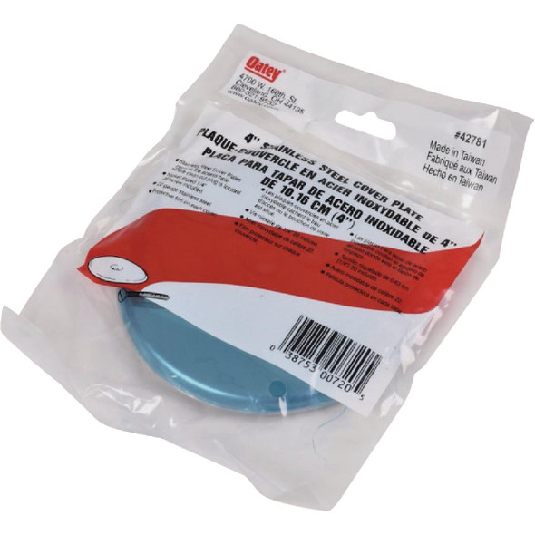 Oatey 4 In. Stainless Steel Cover Plate Oatey 4 In. Stainless Steel Cover Plate