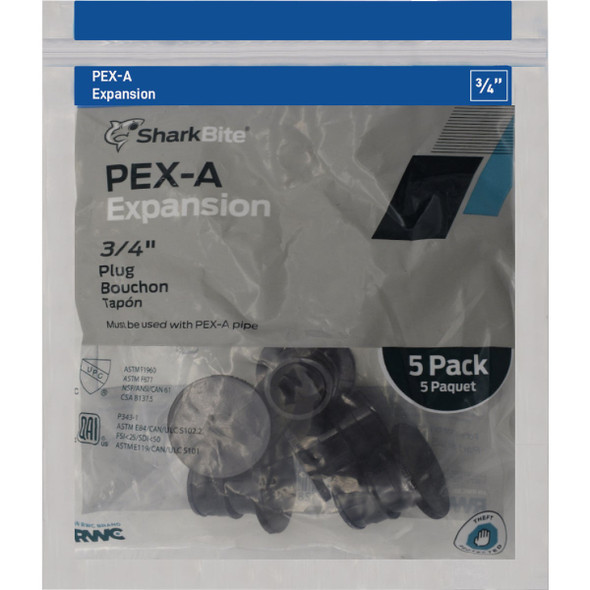 SharkBite 3-4 In. Poly PEX-A Plug (5-Pack) UA518A5 481273