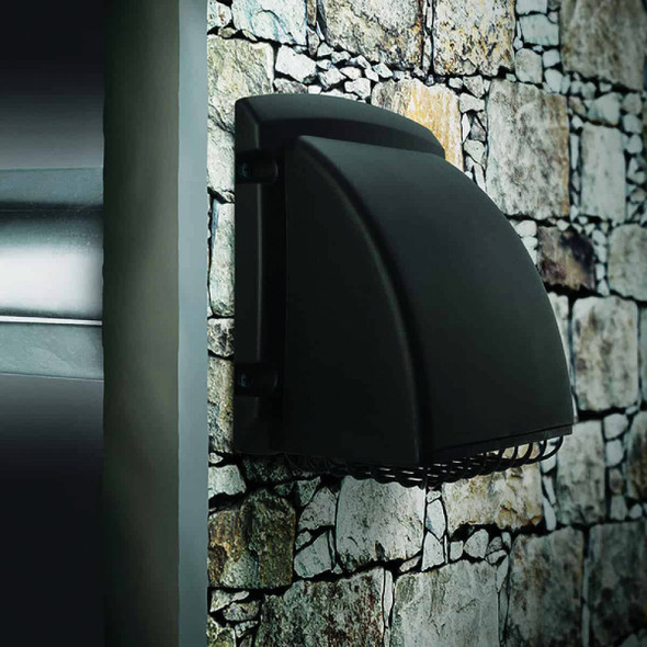 Dundas Jafine ProMax 4 In. Black Plastic Dryer Vent Hood