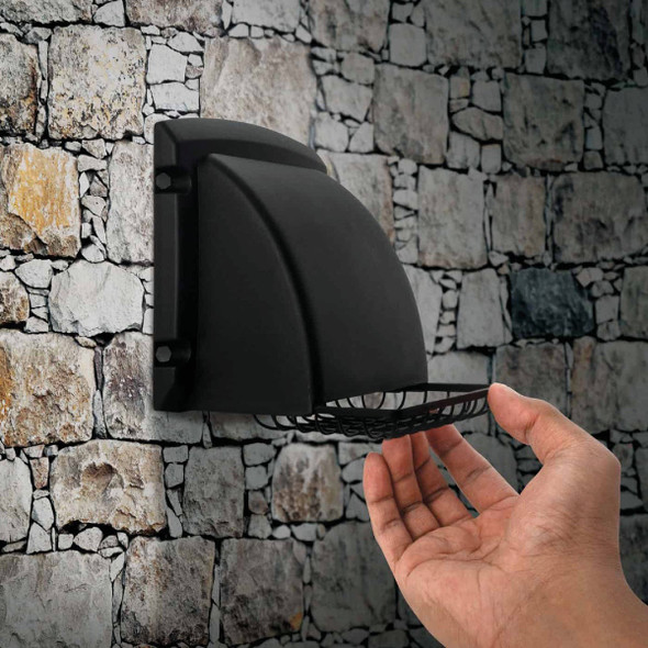 Dundas Jafine ProMax 4 In. Black Plastic Dryer Vent Hood PMH4BLKXZ 465201