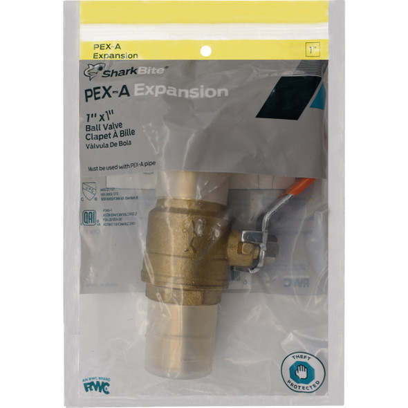 SharkBite 1 In. Brass PEX-A Ball Valve UAB22463LFA 497519