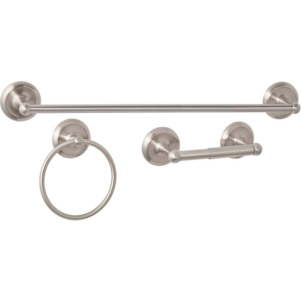 Home Impressions Aria Brushed Nickel 3- Piece Bath Hardware Set 494788