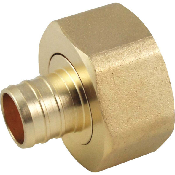 SharkBite 3/4 In. Barb x 1 In. NPSM Brass PEX Swivel Adapter UC529LFA