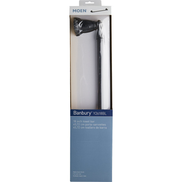 Moen Banbury 18 In. Towel Bar, Matte Black Y2618BL 494122