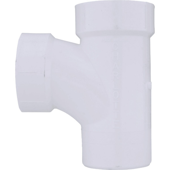 Charlotte Pipe 2 In. Hub DWV Sanitary Street Tee PVC 00403  0800HA 476926