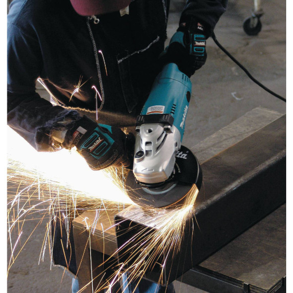 Makita 7 In. 15-Amp Angle Grinder with Lock On GA7021 376274