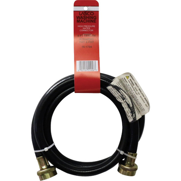Lasco 3-4 In. x 4 Ft. Rubber Washing Machine Hose 16-1704 444540