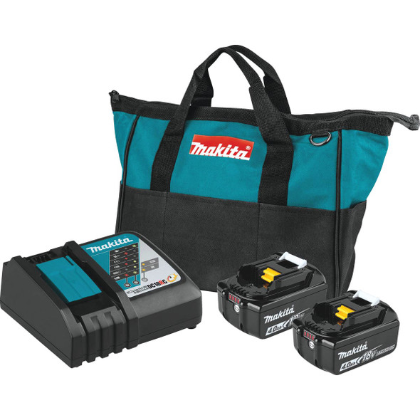 Makita 18V LXT Lithium-Ion 4.0 Ah Tool Battery/Charger Starter Kit with Tool Bag