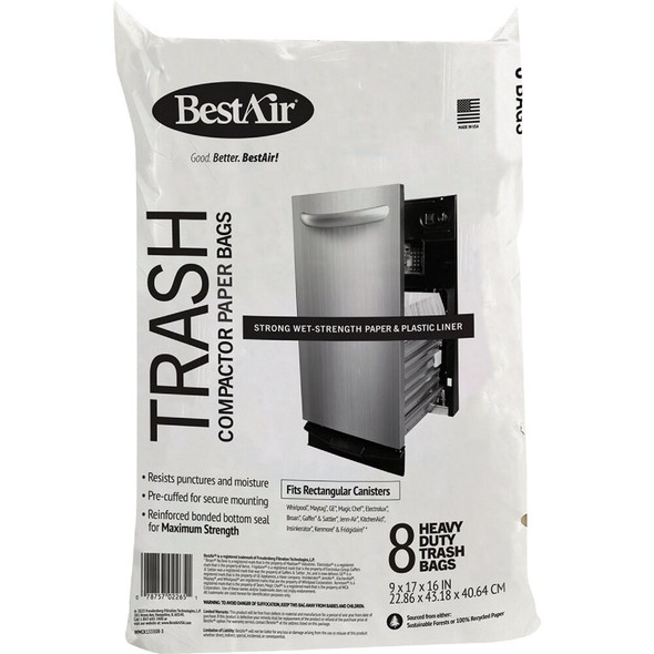 BestAir Heavy Duty Compactor Trash Bags (8-Count) WMCK133508-3 489882