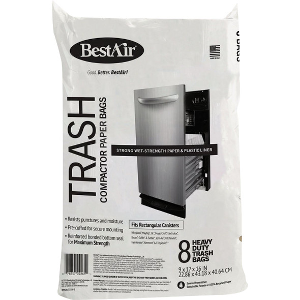 BestAir Heavy Duty Compactor Trash Bags (8-Count)