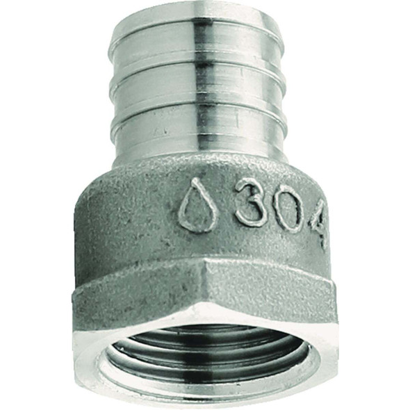 Plumbeez 3/4 In. x 1/2 In. FPT Stainless Steel PEX Adapter PE-PS-FA0705