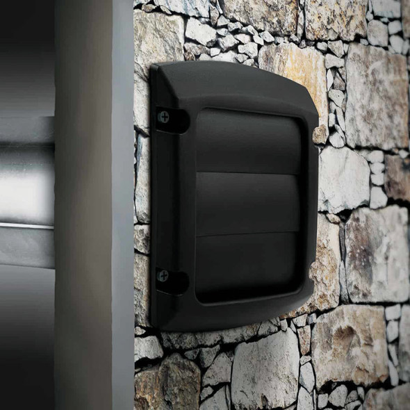 Dundas Jafine ProVent 4 In. Black Louvered Dryer Vent Hood