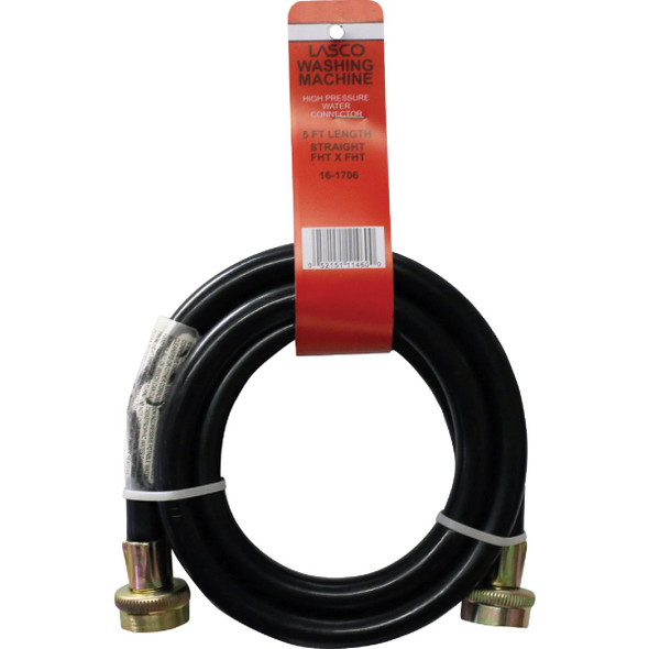 Lasco 3/4 In. x 5 Ft. Rubber Washing Machine Hose