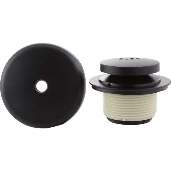 Danco Touch-Toe Matte Black Tub Drain Trim Kit with Overflow 9D00011081