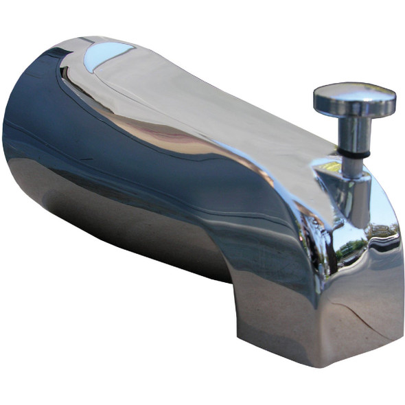 Lasco 1/2 In. FPT Chrome Bathtub Spout with Diverter 08-1037