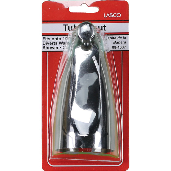 Lasco 1/2 In. FPT Chrome Bathtub Spout with Diverter Lasco 1/2 In. FPT Chrome Bathtub Spout with Diverter