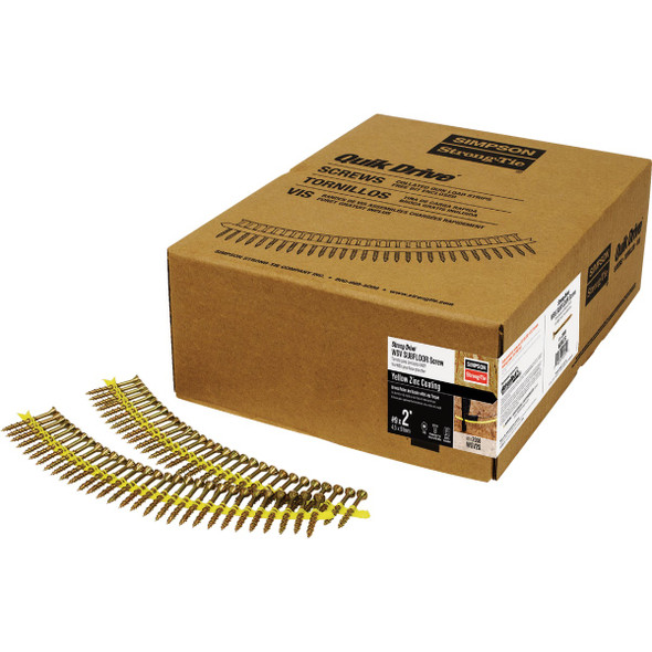 Strong-Drive WSV SUBFLOOR Screw (Collated)  #9 x 1-3/4 in. T-25, Yellow-Zinc (2000-Qty)