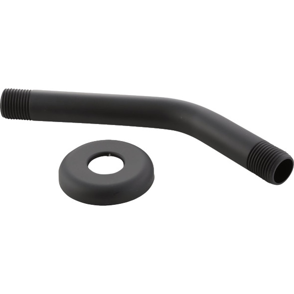 Danco 8 In. Matte Black Shower Arm with Flange 9D00011095 Danco 8 In. Matte Black Shower Arm with Flange 9D00011095