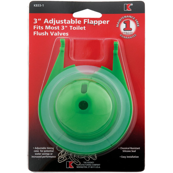 Keeney FlushAll 3 In. Adjustable Flapper K833-1
