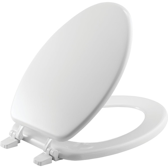 Bemis Mayfair Elongated White Enameled Wood Toilet Seat