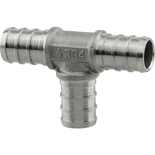 PlumbEeze 1/2 In. Stainless Steel PEX Tee PE-PS-T05