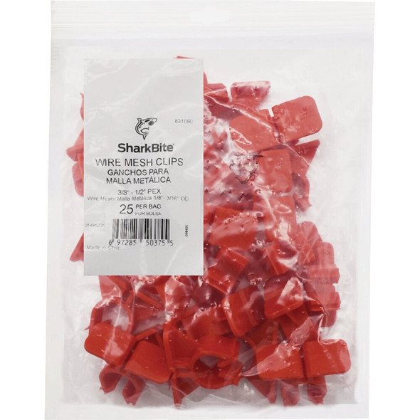 SharkBite 1-2 In. Radiant Tubing Wire Mesh Install Clips (25-Pack) 25485Z25 459108