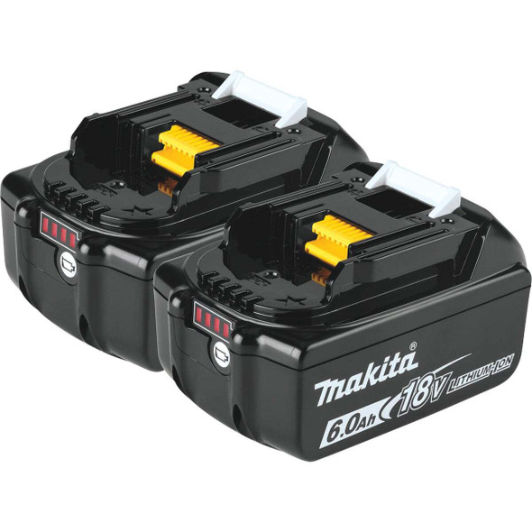 Makita 18V LXT Lithium-Ion 6.0 Ah Tool Battery (2-Pack) BL1860B-2