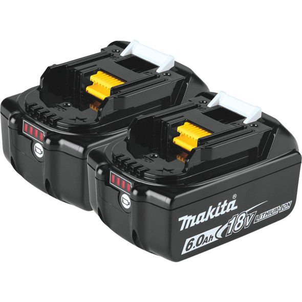 Makita 18V LXT Lithium-Ion 6.0 Ah Tool Battery (2-Pack) BL1860B-2