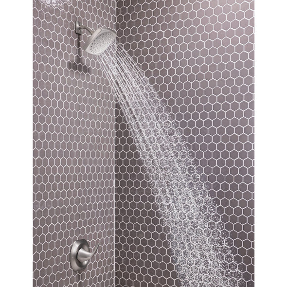 Moen Lindor Posi-Temp 1-Handle Lever Shower Faucet, Spot Resist Brushed Nickel Moen Lindor Posi-Temp 1-Handle Lever Shower Faucet, Spot Resist Brushed Nickel