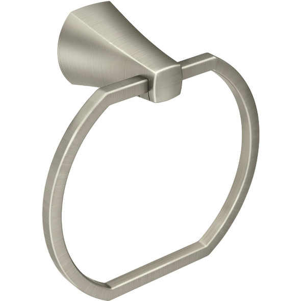 Moen Lindor Towel Ring, Spot Resist Brushed Nickel MY8786BN