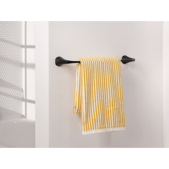 Moen Lindor 18 In. Towel Bar, Matte Black Moen Lindor 18 In. Towel Bar, Matte Black