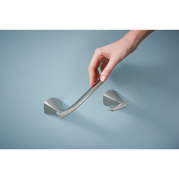 Moen Lindor Wall Mount Pivoting Toilet Paper Holder, Spot Resist Brushed Nickel MY8708BN 431322