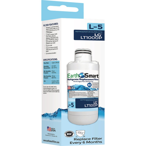 EarthSmart L-5 LG Icemaker & Refrigerator Water Filter Cartridge 102644 429840