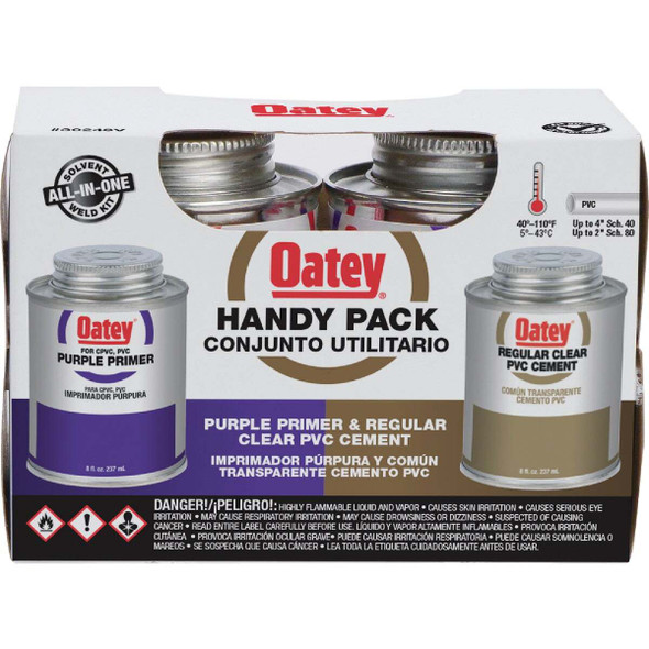 Oatey 4 Oz. Low Voc Primer & Cement PVC Cement Kit 30246V