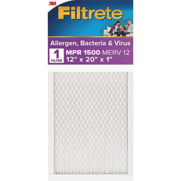 Filtrete High Performance Air Filter, 1500 MPR, 12 In. x 20 In. x 1 In. 2019DC-4