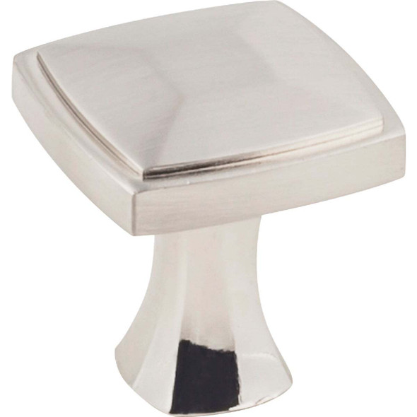 KasaWare 1-1/16 In. Diameter Satin Nickel Plain Square Knob (10-Pack) K121SN-10
