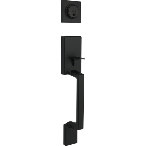 Steel Pro Matte Black Modern Handleset with Square Lever HAPX9S11L