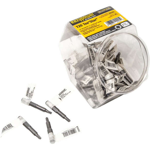 Eazypower Tee Star, T20, 2 In. Hex Power Tip (50-Pack) 2225