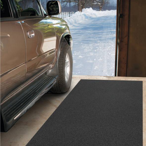 Multy Home 27 In. x 50 Ft. Black Nonslip Rubber Runner