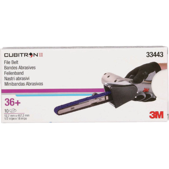 3M Cubitron II 3-8 In. x 13 In. 36 Grit Band File Belt 33437 337589