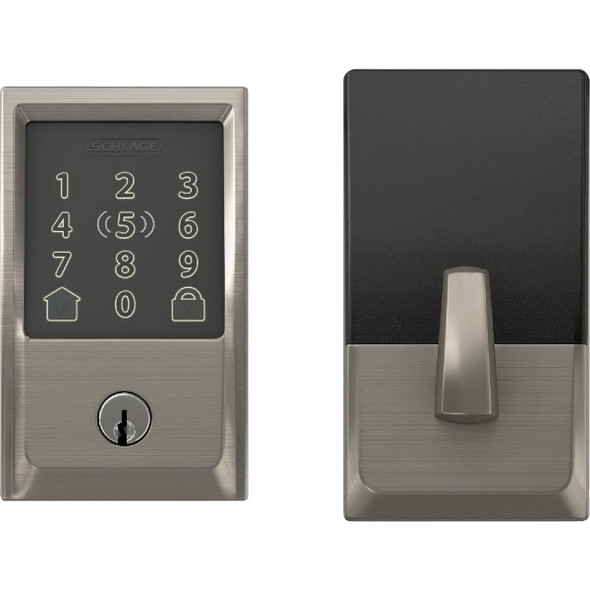 Schlage Encode Plus Century Satin Nickel Smart WiFi Deadbolt BE499WBVCEN619